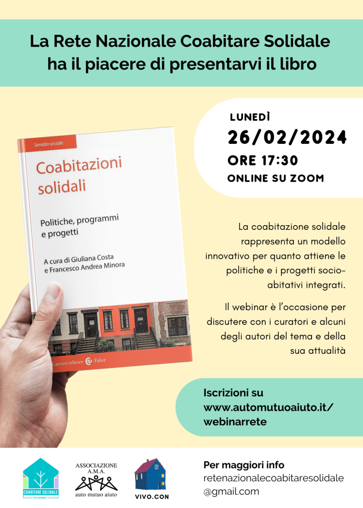 Coabitazioni solidali. Presentazione del libro in&nbsp;videoconferenza